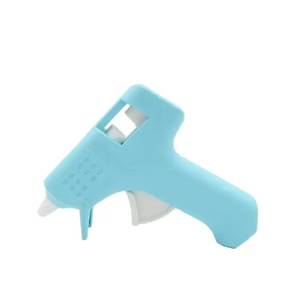 Blue hobby glue gun AC-160 with built-in stand