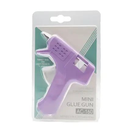 AC-160 mini hot glue gun in a tranparent blister
