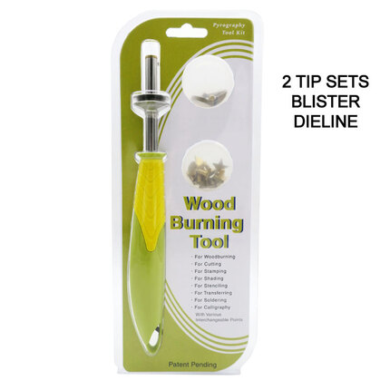 SP-758 woodburning tool with 2 tip set