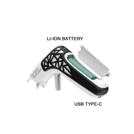 GO207 Change battery glue gun with 18650 li-ion bat