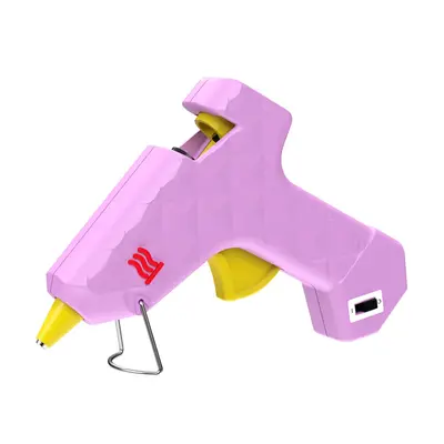 A purple glue gun with two temperature settings
